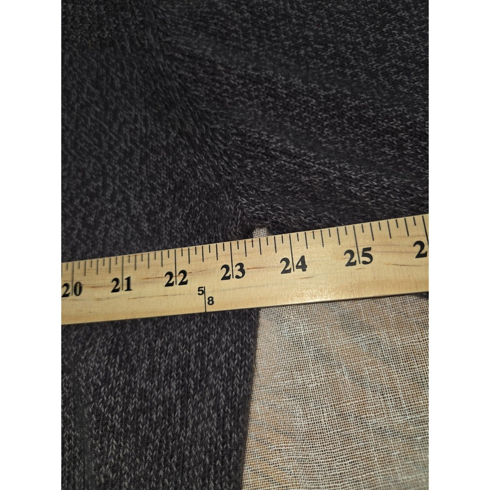 Coleman Mens XXL Quarter Zip Sweater Charcoal Gray Faux Fur Collar Cotton Knit - Picture 7 of 8